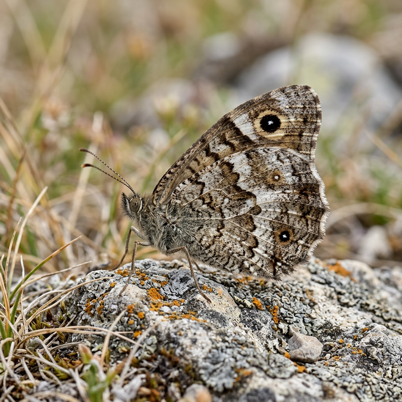 Papillon en velours ocre