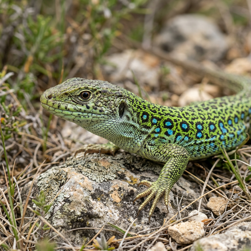 Lézard perlé