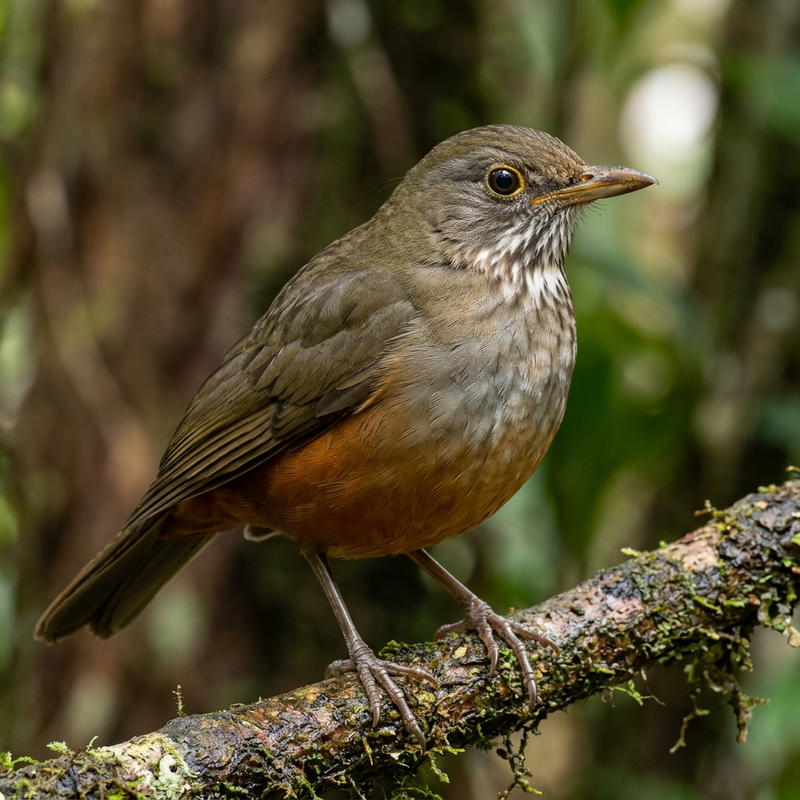 Rotbauchdrossel (Turdus rufiventris), illustration IA