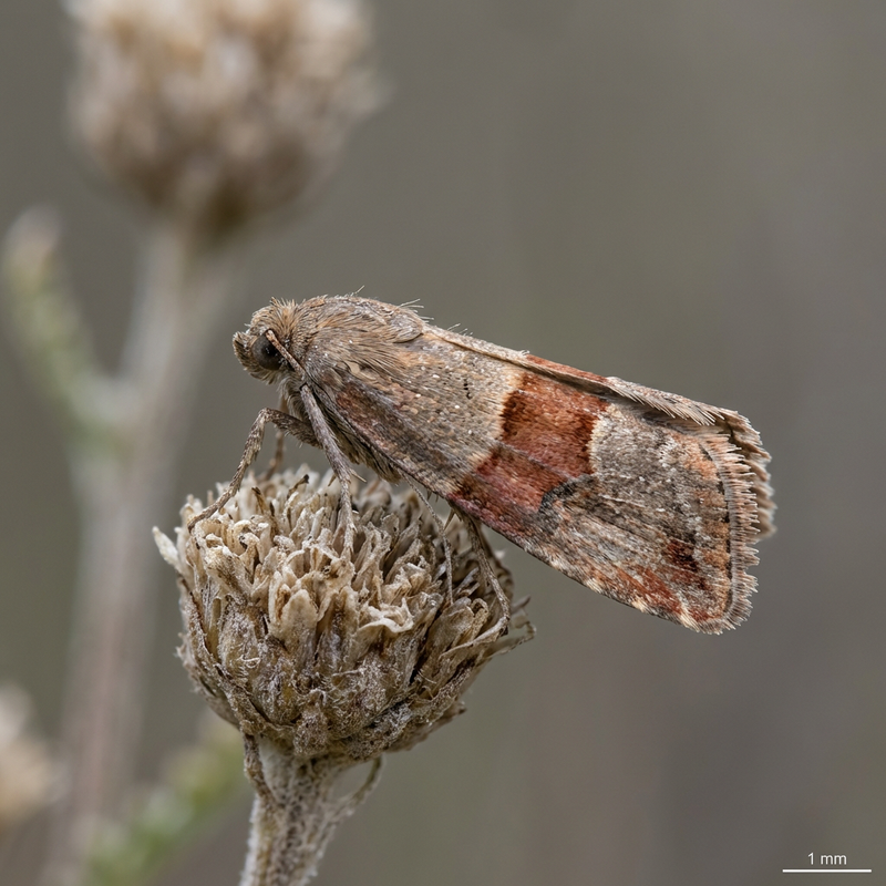 Papillon des fleurs à bandes rouges