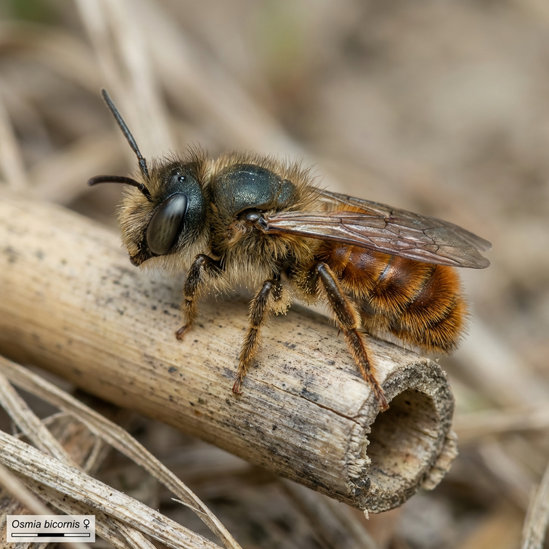 Abeille maçonne rouge