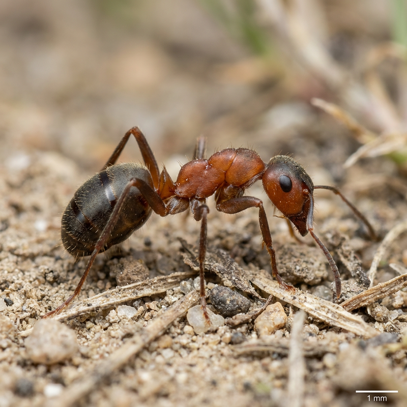 Fourmi esclave à dos rouge