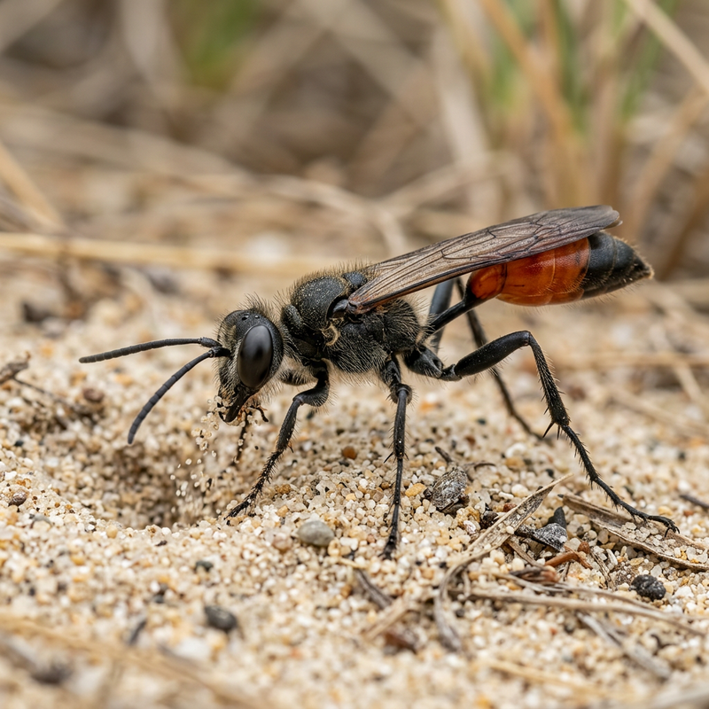 Guêpe des sables (genre Podalonia)