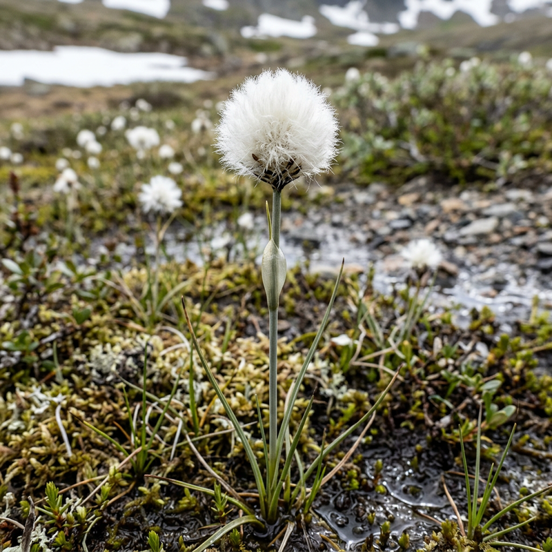 Linaigrette de Scheuchzer (Eriophorum scheuchzeri), illustration IA
