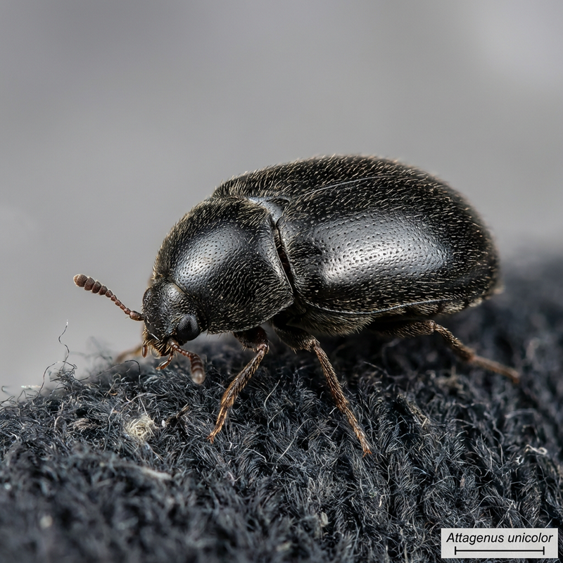 Coléoptère noir de la fourrure