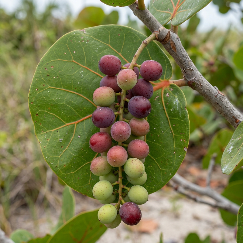 Seetraube (Coccoloba uvifera), illustration IA