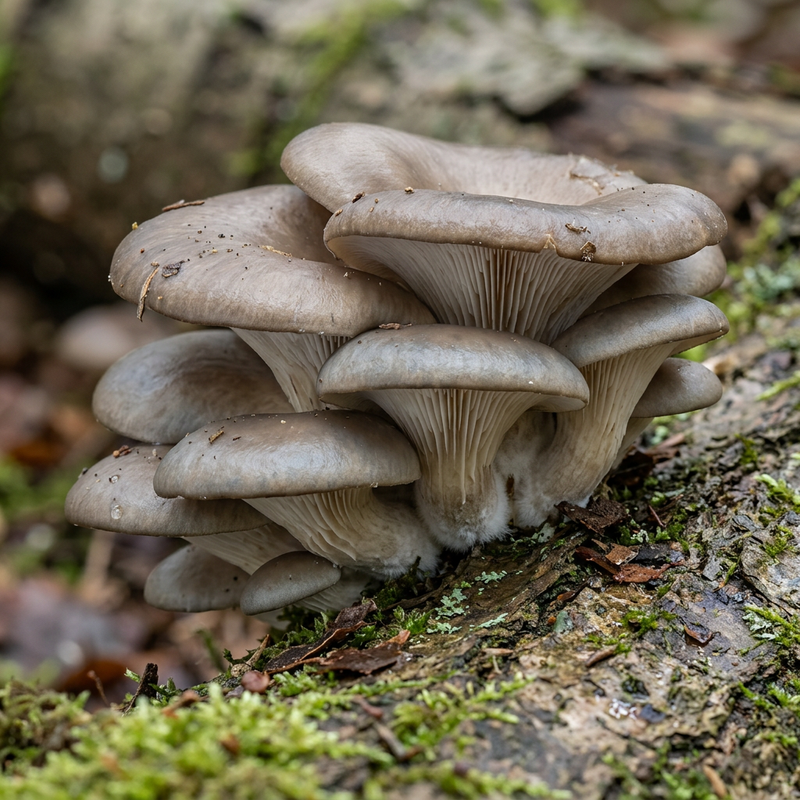 Seitlinge (Pleurotus), illustration IA