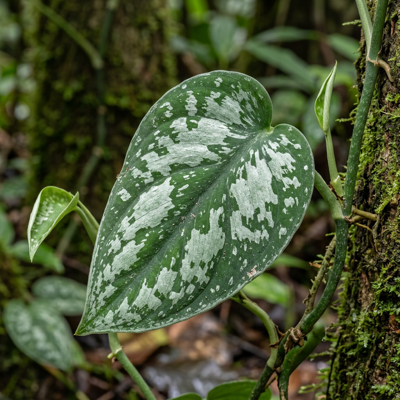 Plante de lierre argenté