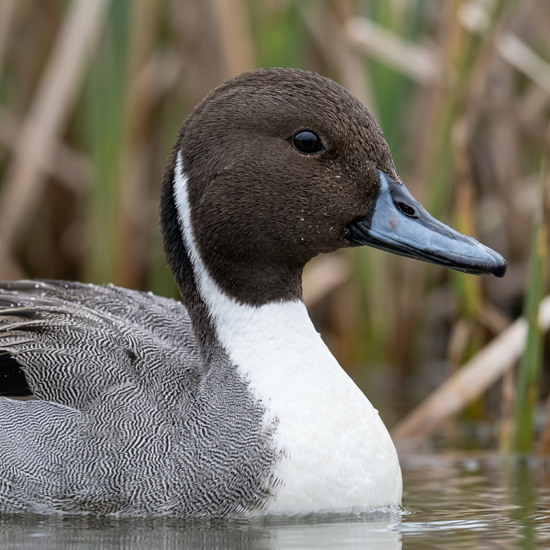 Canard pilet (Anas acuta), illustration IA