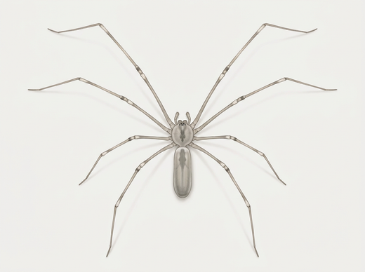 Grande araignée tremblante (Pholcus phalangioides) d'en haut