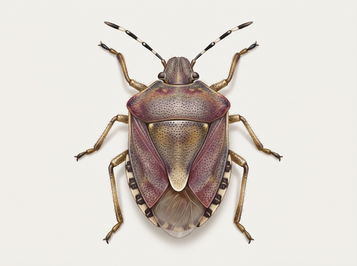 Punaise des baies (Dolycoris baccarum) vue de dessus