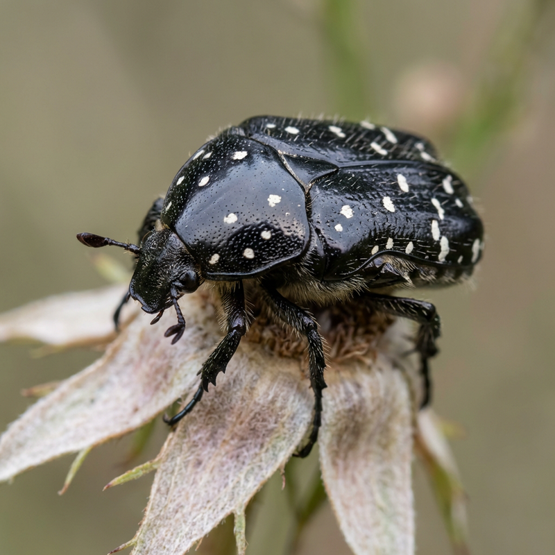 Coléoptère du rosier en deuil