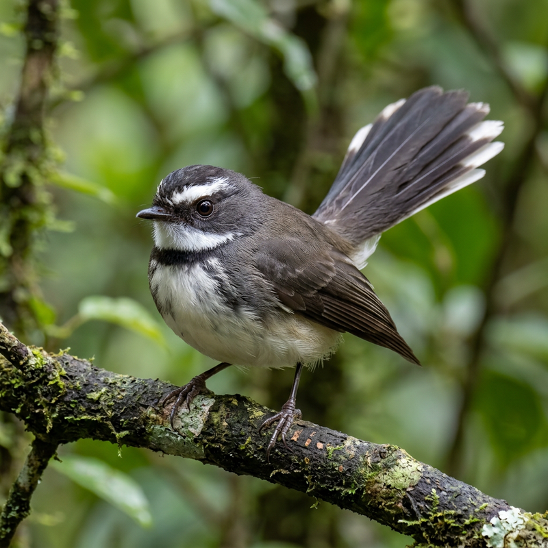 Fantail à sourcils blancs