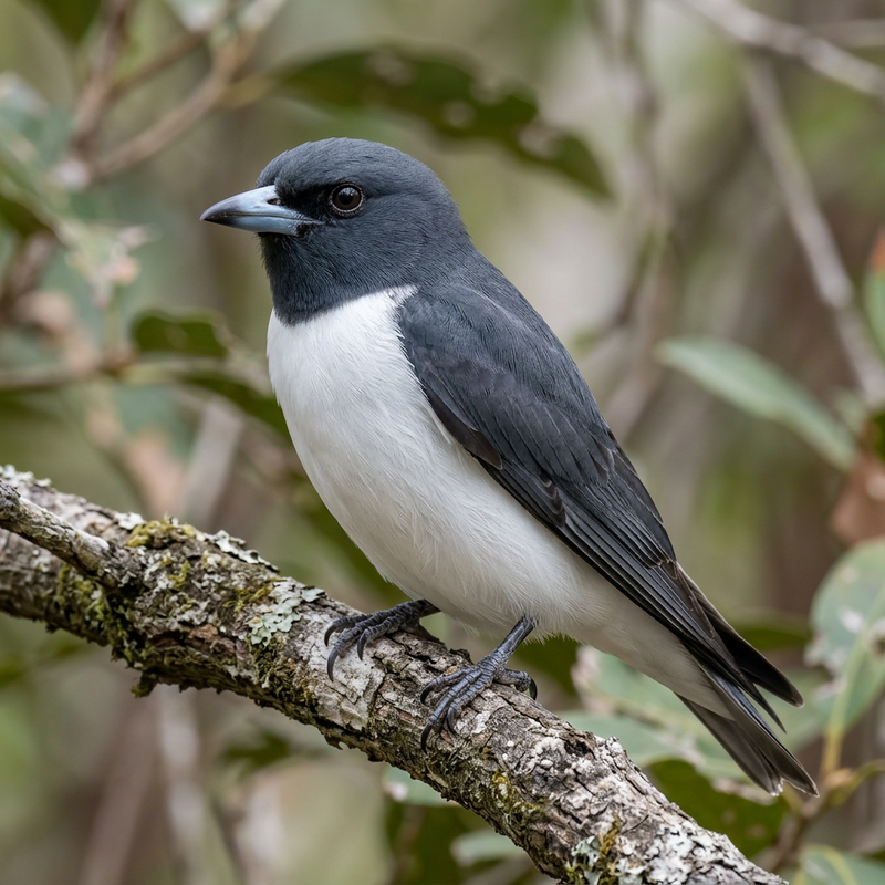Hirondelle à poitrine blanche
