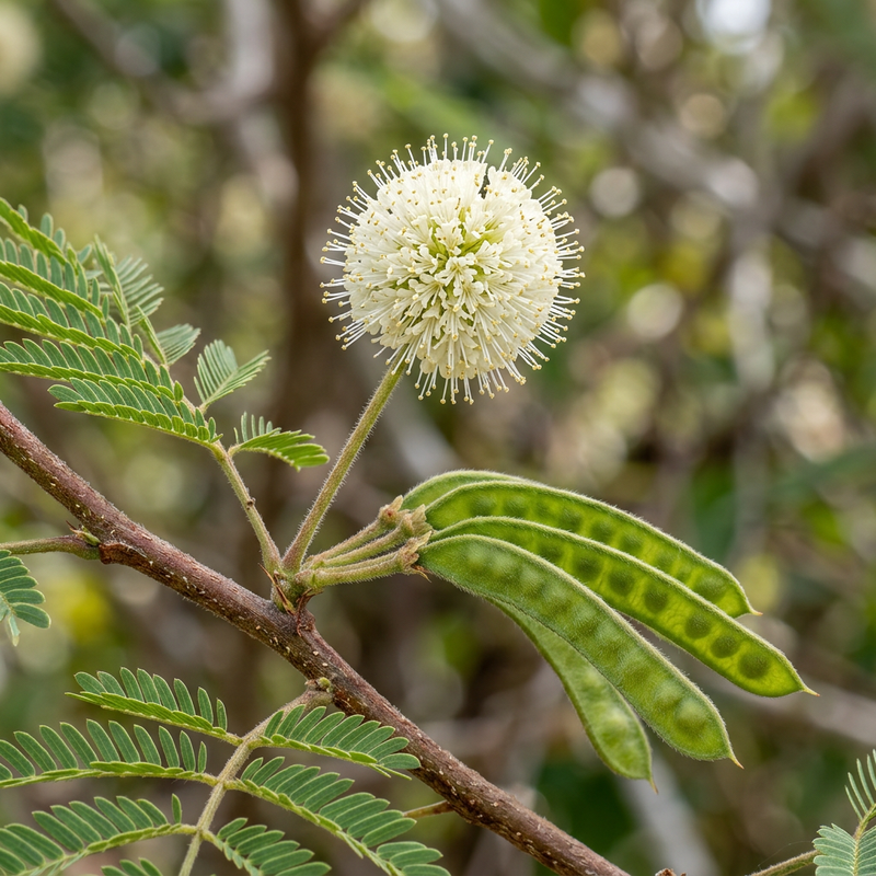 Mimosa à tête blanche