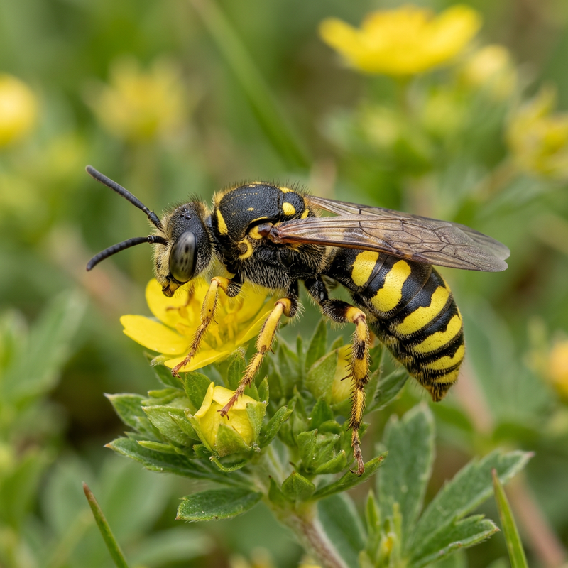 Abeille guêpe des prés
