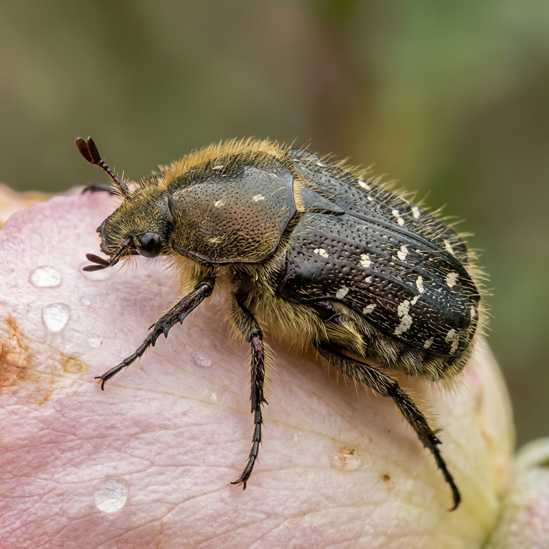 Coléoptère du rose hirsute