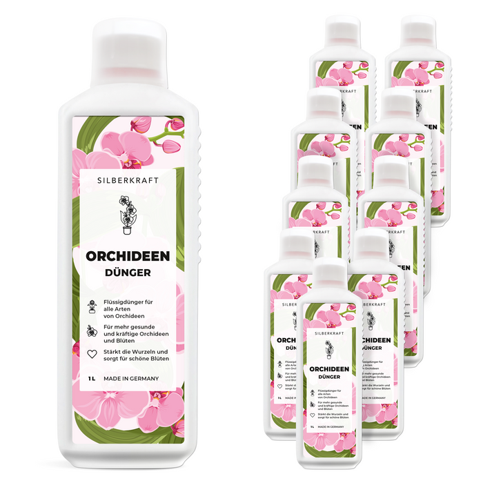Engrais pour orchidées - Engrais liquide minéral NPK avec azote - Engrais pour orchidées - Fertiliser les orchidées - Silberkraft