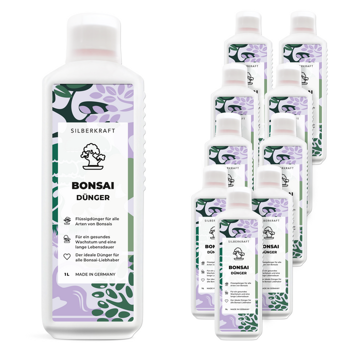 Engrais pour bonsaï - Engrais liquide minéral NPK avec azote - Engrais pour bonsaï - Engrais Bonsai Ficus - Silberkraft