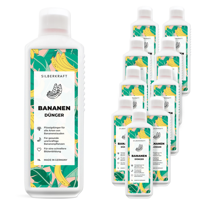 Engrais pour bananes - Engrais liquide minéral NPK avec azote - Engrais pour bananes - Silberkraft