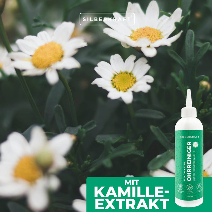 Nettoyant pour oreilles à l'extrait de camomille pour chiens et chats