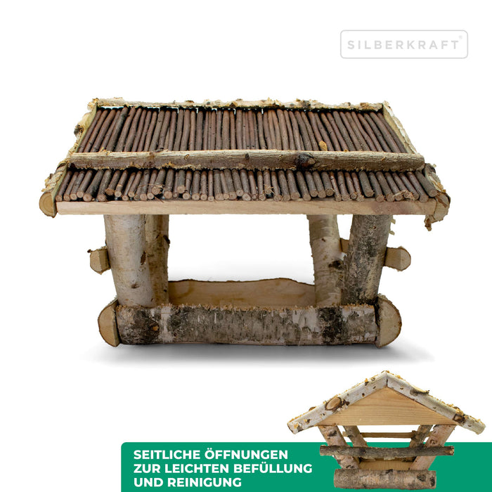 Nichoir avec toit en osier à suspendre