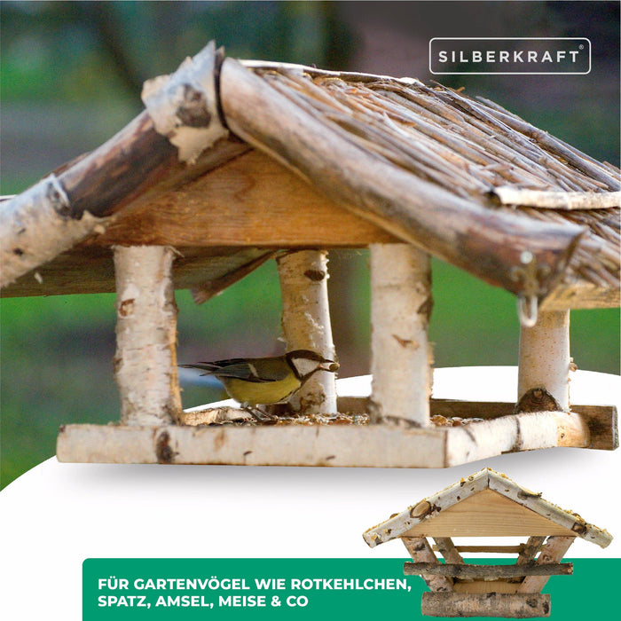 Nichoir avec toit en osier à suspendre